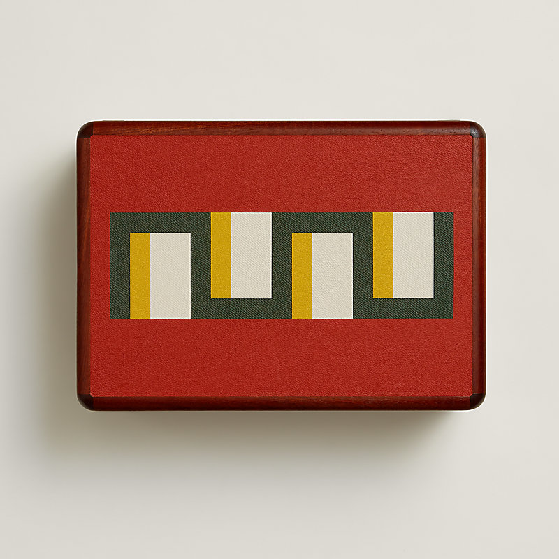 Casaque Perspectives Indiennes watch box - Red | Hermès USA